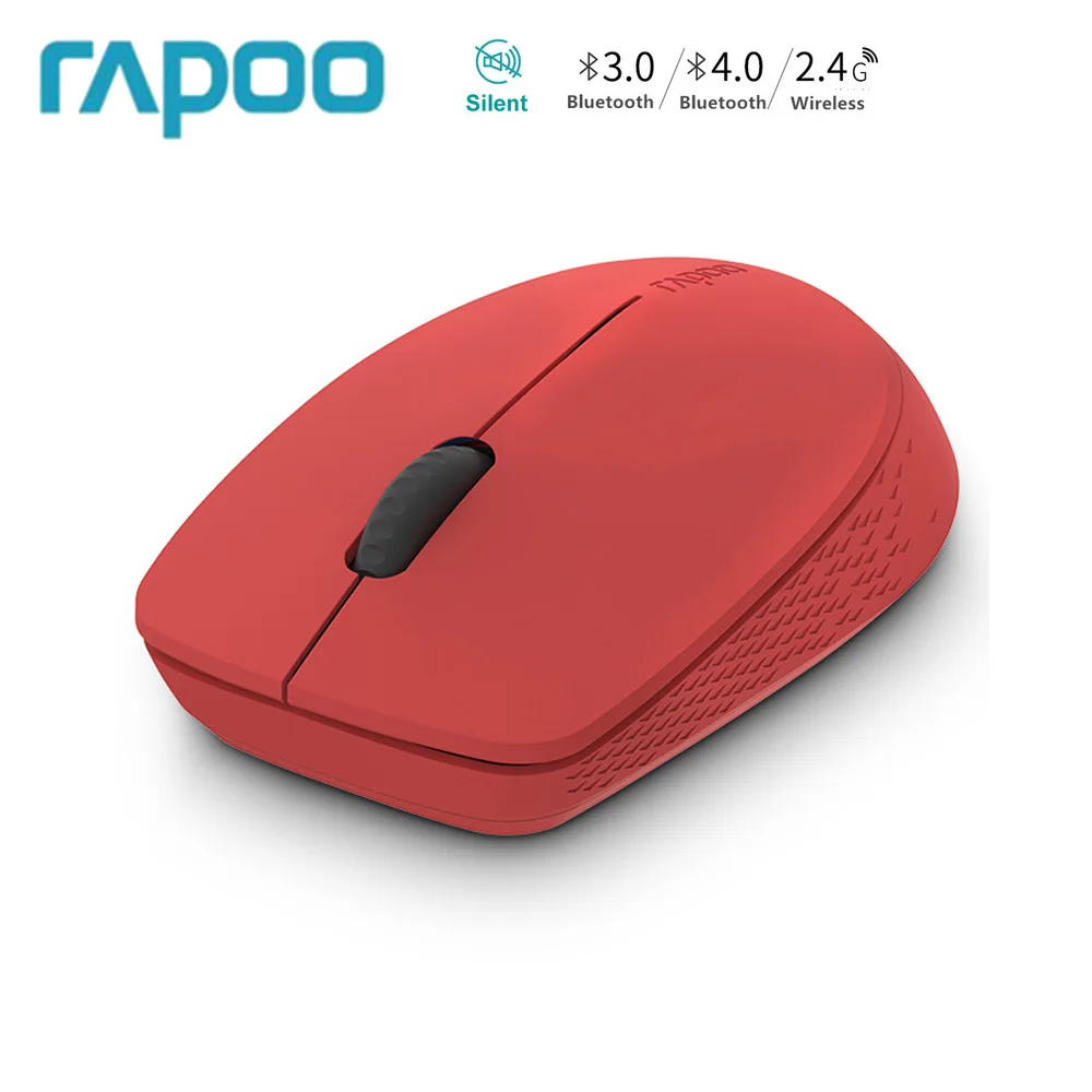 Оригинальная Бесшумная Беспроводная оптическая мышь Rapoo M100, Bluetooth 3,0/4,0 RF 2,4G, бесшумная мини-мышь для Macbook, ПК, ноутбука