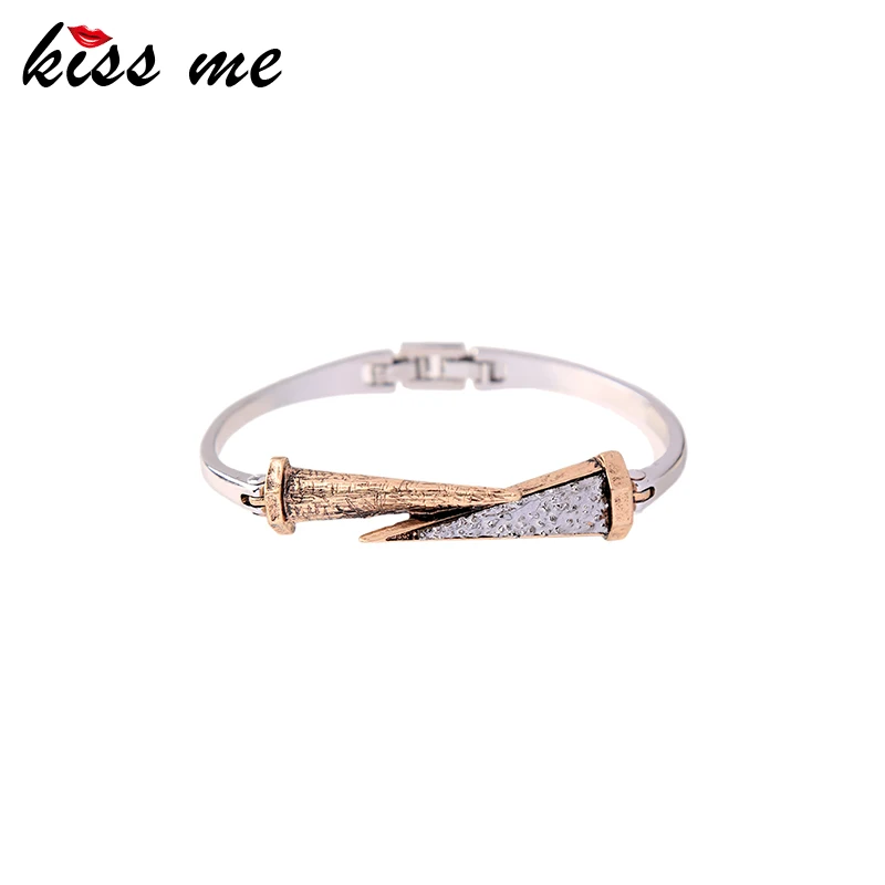 Женский браслет в заклепках KISS ME из сплава винтажные браслеты нового дизайна