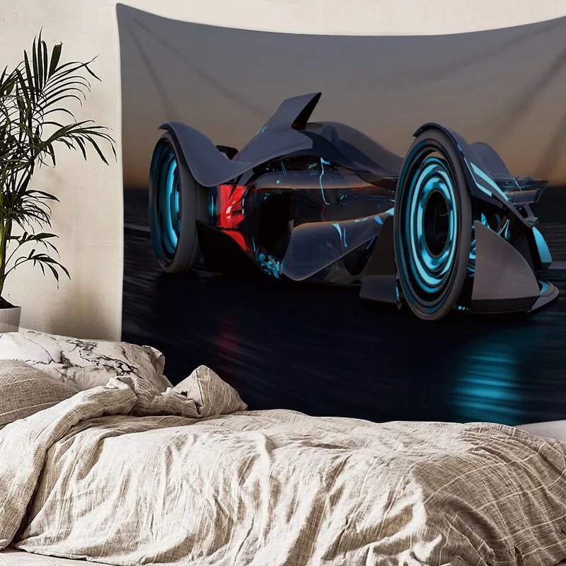 Macrame Wall Hanging Car Printed Large Tapestry Home Decor Bed Sheets Beach Cover Swimwear Blankets Yoga Picnic Mats for | Дом и сад