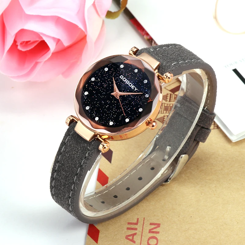 

Gogoey Women's Watches Fashion Starry Sky Watch Women Watches Luxury Rhinestone Ladies Watch Clock reloj mujer zegarek damski