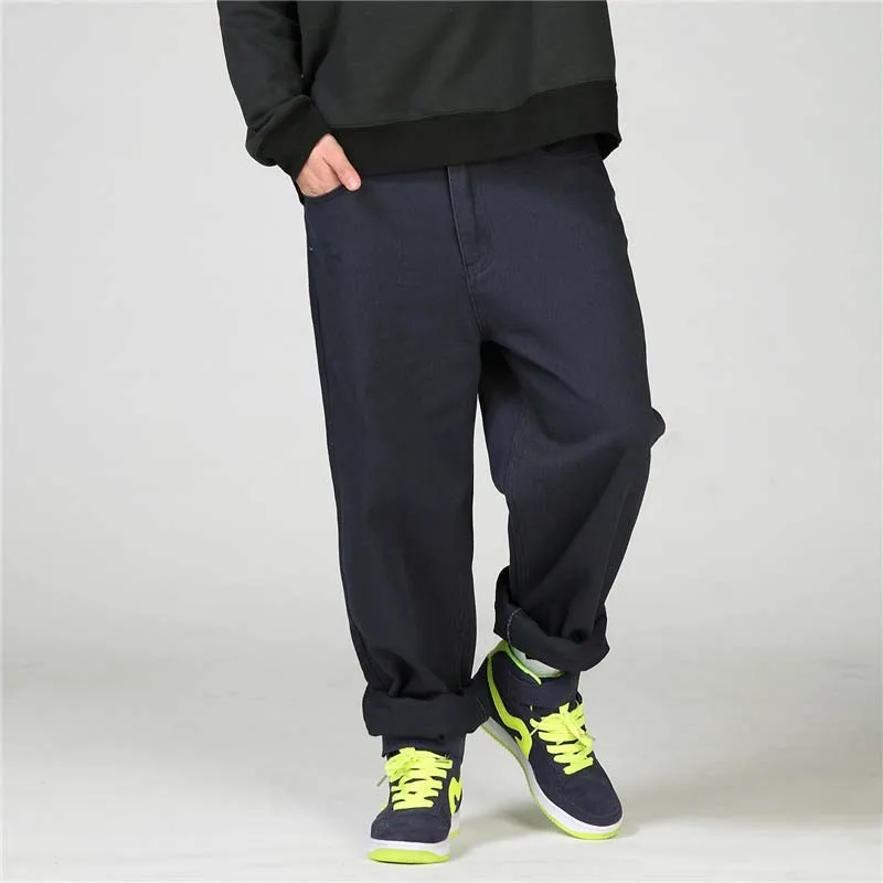 New Fashion Hip Hop Jeans Men Casual Denim Pants Straight Loose Baggy Jeans Harem Pants Skateboard Jeans Trousers Man Clothes