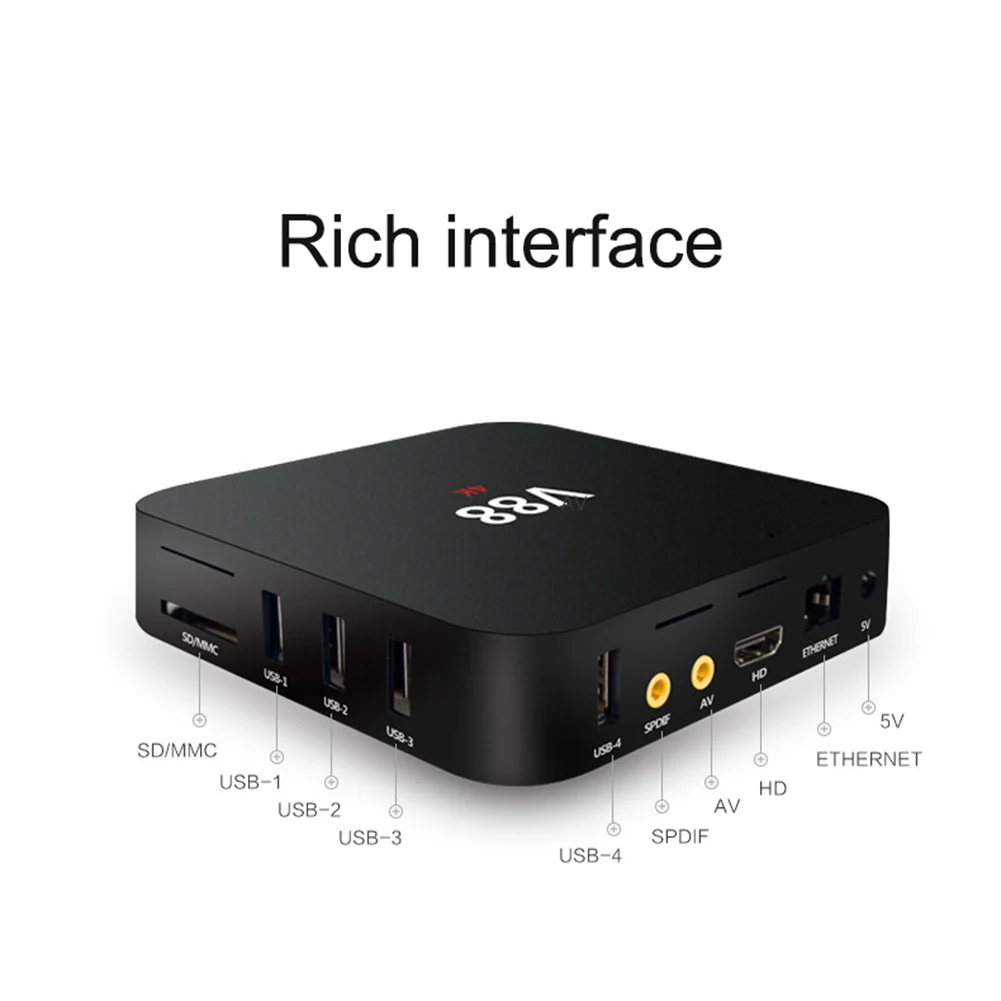 Приставка Смарт ТВ Quad Core WiFi 1 ГБ 8 HD 4K телеприставка медиаплеер для Android 6