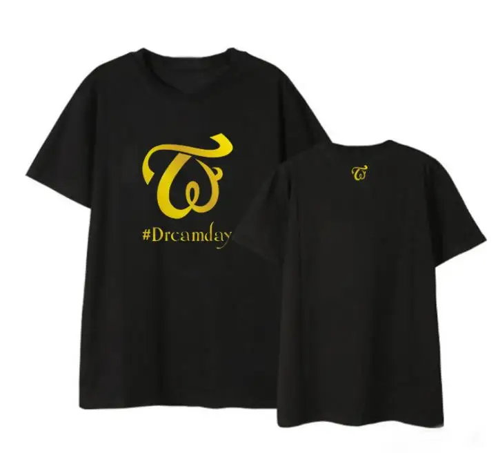 Футболка с круглым вырезом и коротким рукавом в стиле k-pop | Женская одежда