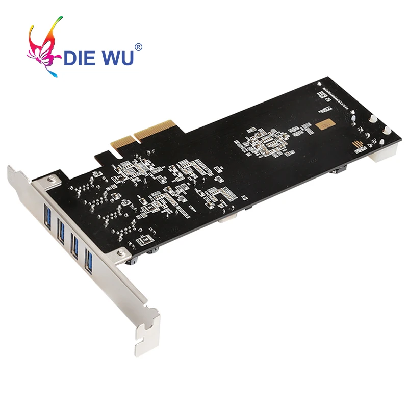 DIEWU 20G PCI Express 4 канала полная скорость USB3.0 карта расширения с NEC для ПК компьютера