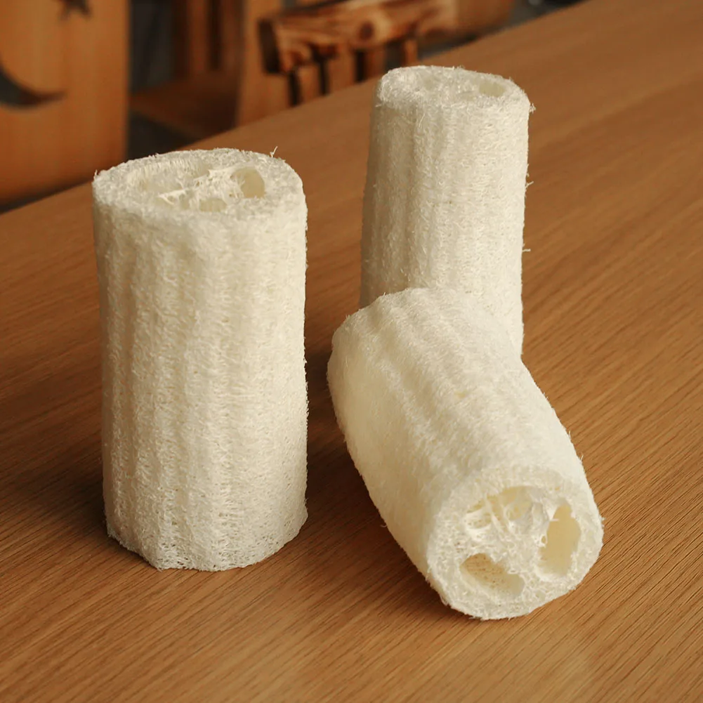 3 шт. натуральный луфа Луффа Ванна тела душ Губка скруббер инструменты PAK55|Банные