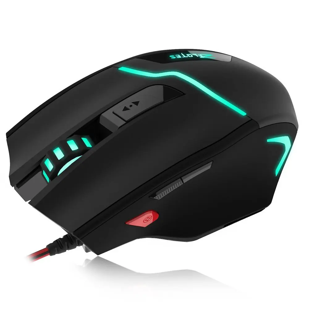 

Игровая оптическая мышь ZELOTES T10 7200DPI, 7 кнопок, эргономичная мышь, профессиональные геймерские мыши для LOL Dota