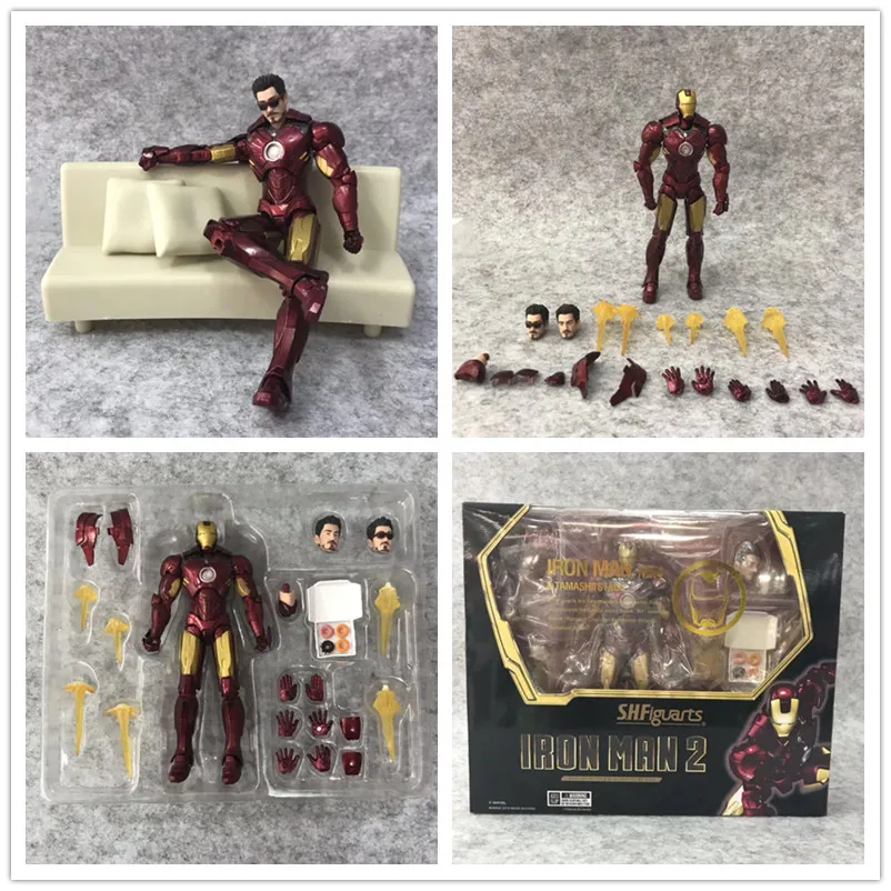 Figuts Железный человек 2 MK4 и диван Tonys фигурка ПВХ экшн Коллекционная модель