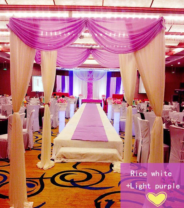 

Custom!2.5m*1.8m wedding decoration made color chuppah / arbor drape with swag fabric drape ice silk princess pavilion