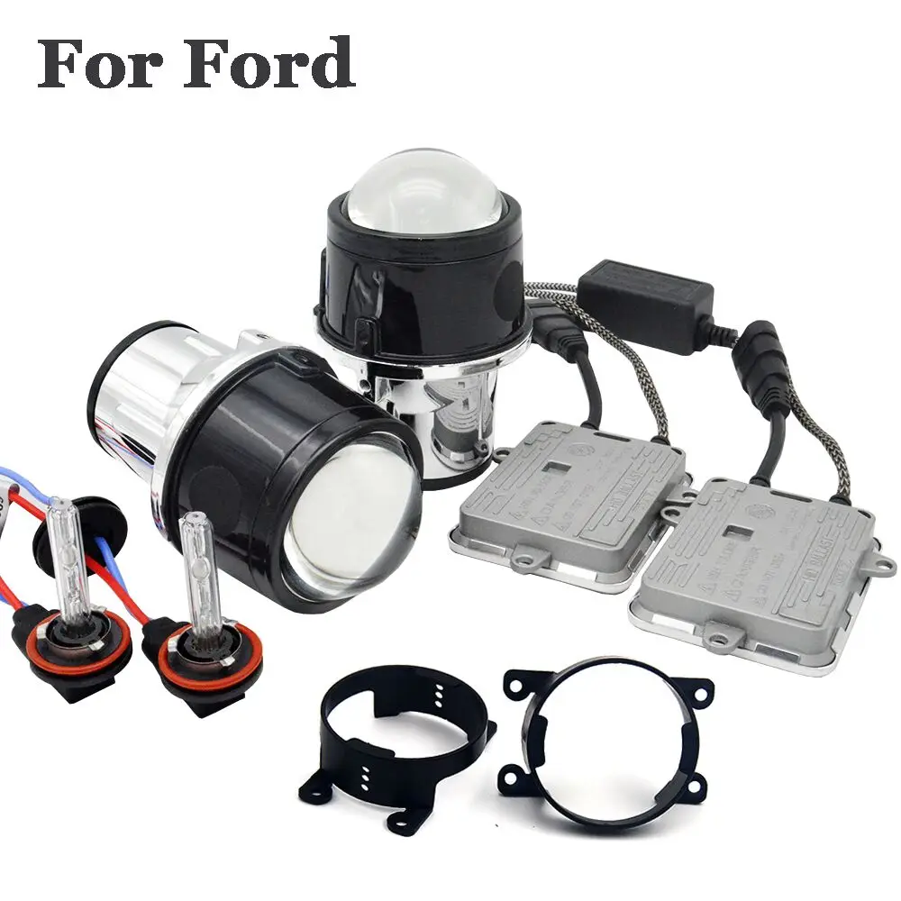 for Ford 2,5 дюймов HID Bi xenon(би ксенон противотуманный прожектор объектив с 55 Вт AC H11 xenon kit для универсального/Ford/Toyota/Nissan Автомобильные фары усовершенствованная лампа - Цвет: for Ford