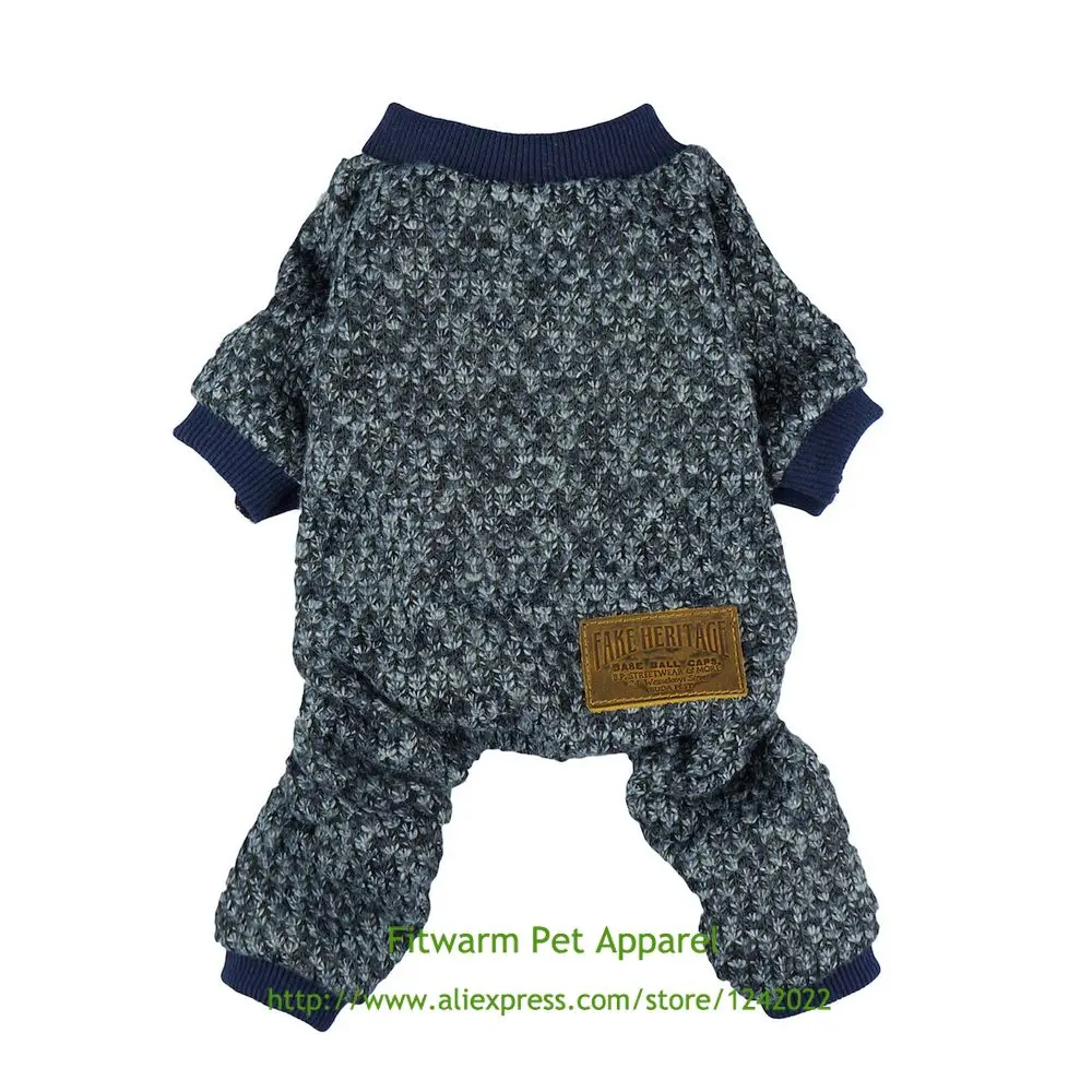 Fitwarm трикотажная термо одежда для домашних животных собак Пижама пальто