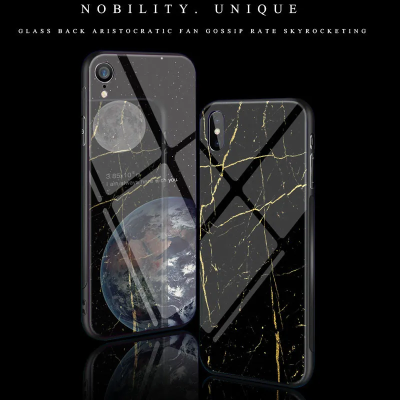 Luxury Glass Phone Case for OPPO R15 Pro R9 R9S Marble Tempered R11 R11S Plus Cover Soft Edge Coque |