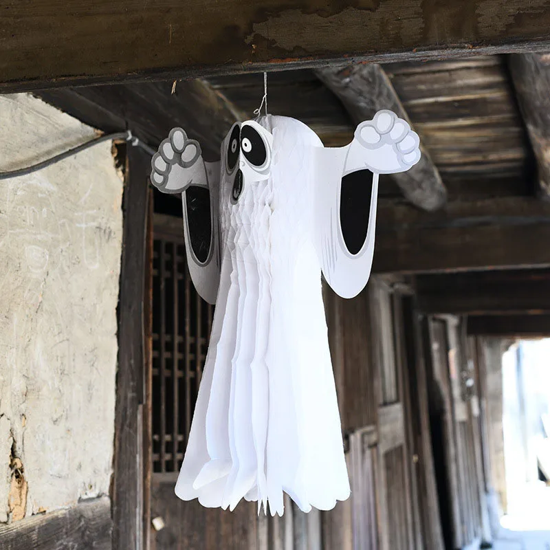 2 размера забавная мультяшная бумага подвесная привидение складная вешалка для