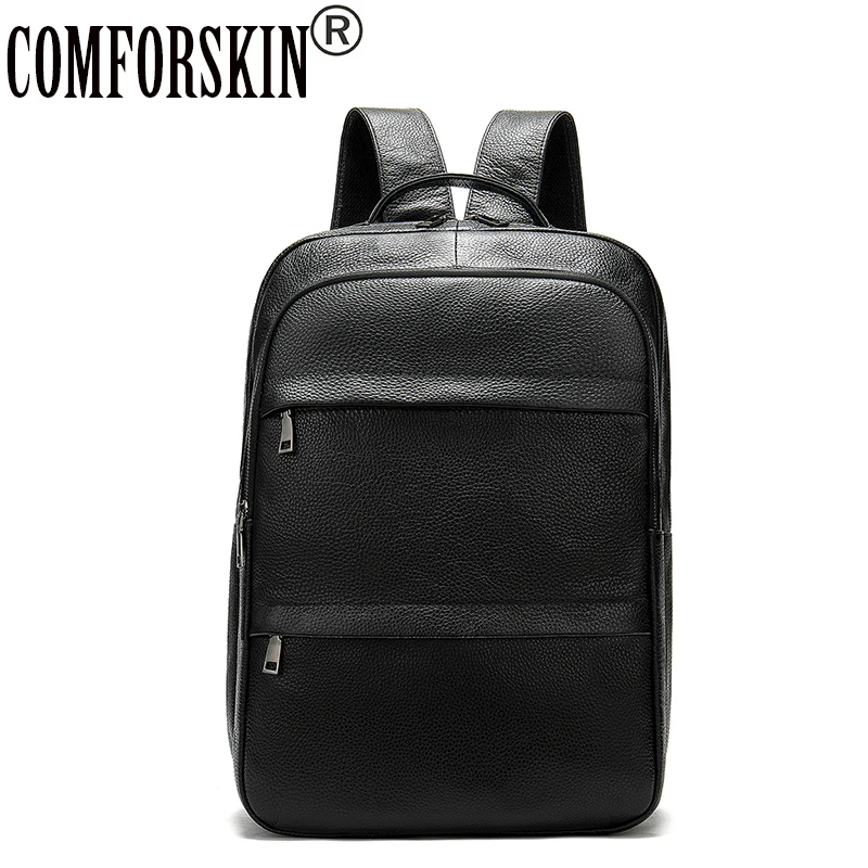 COMFORSKIN New Arrivals Backpack Large Capacity Top Layer Leather Backpack Computer Bag 14 Inch Backpack Waterproof Men Backpack