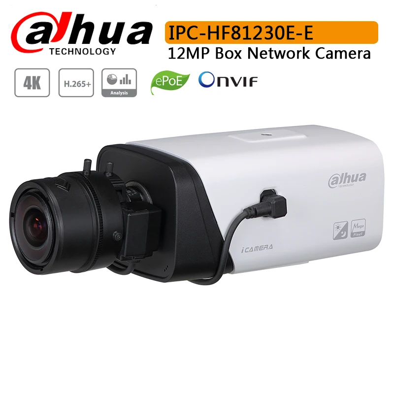 Оригинал Dahua IPC HF81230E E 12MP коробка Поддержка сетевой камеры H.265 и H.264 комплексный