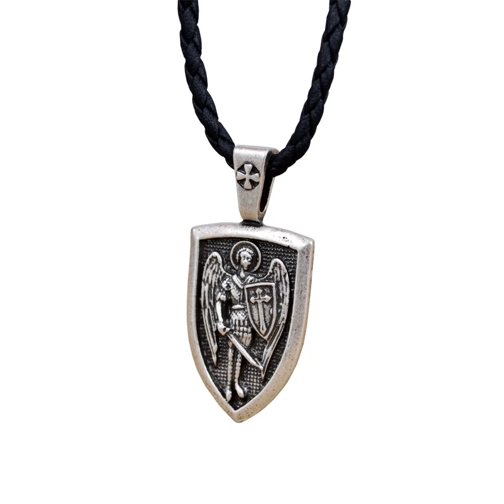 Мужское ожерелье с подвеской Archangel St. Michael Protect Me Saint Shield|pendant necklace|men necklacenecklace men |