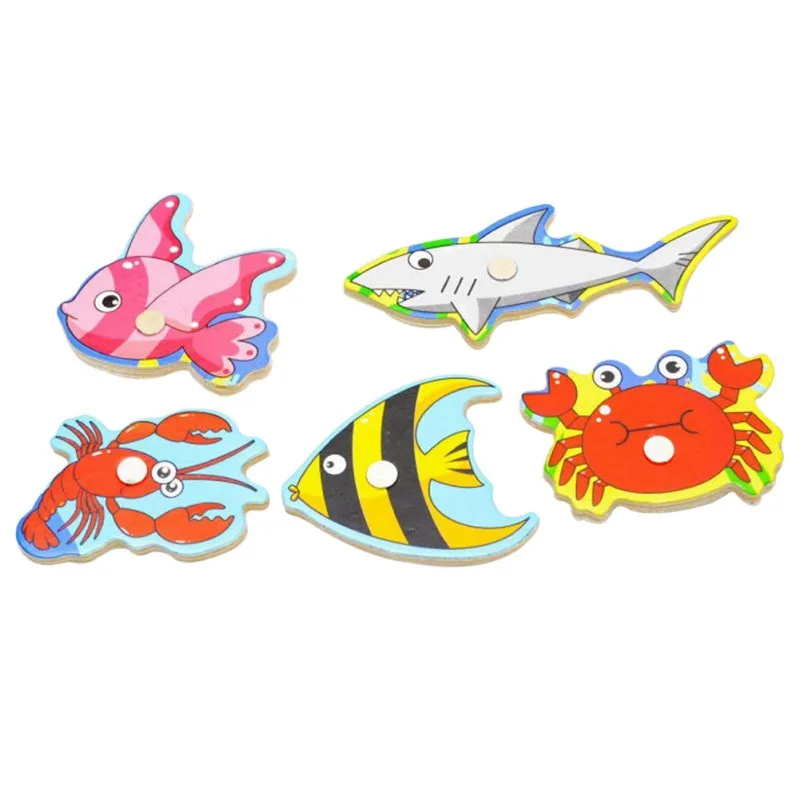 3D пазл рыбалки деревянные игрушки для детей ясельного возраста обучающие |