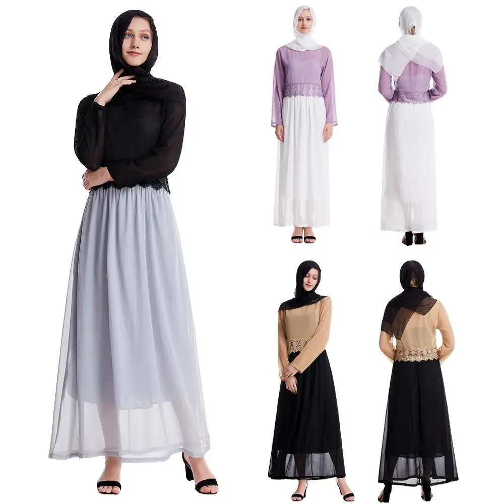 Дубай женский мусульманский 2 шт. с длинным рукавом укороченный Топ Макси ремень