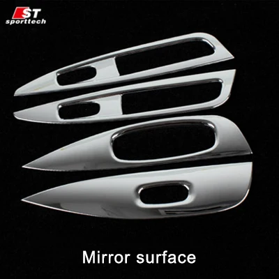 Mirror Surface Оформление окон автомобиля крышка переключателя для Nissan Qashqai хромированная оконная Кнопка панель наклейка для Qashqai /8 автомобильные аксессуары - Название цвета: Mirror Surface