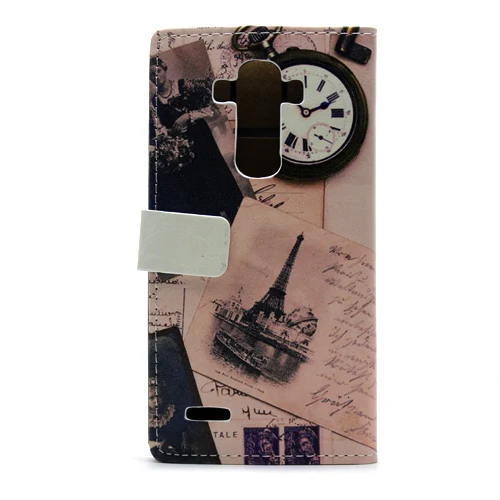 Роскошные Эйфелева Башня и Гусиное Перо Кожаный Бумажник Флип Карты Slot Cover Case Для