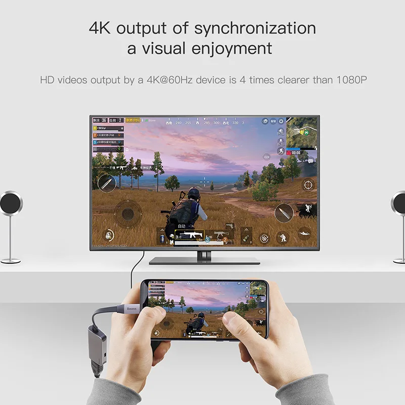 Baseus 2 в 1 usb type C 3 0 hub для типа до 4 HDMI + PD 60 W flash charger OTG конвертер совместимых устройств