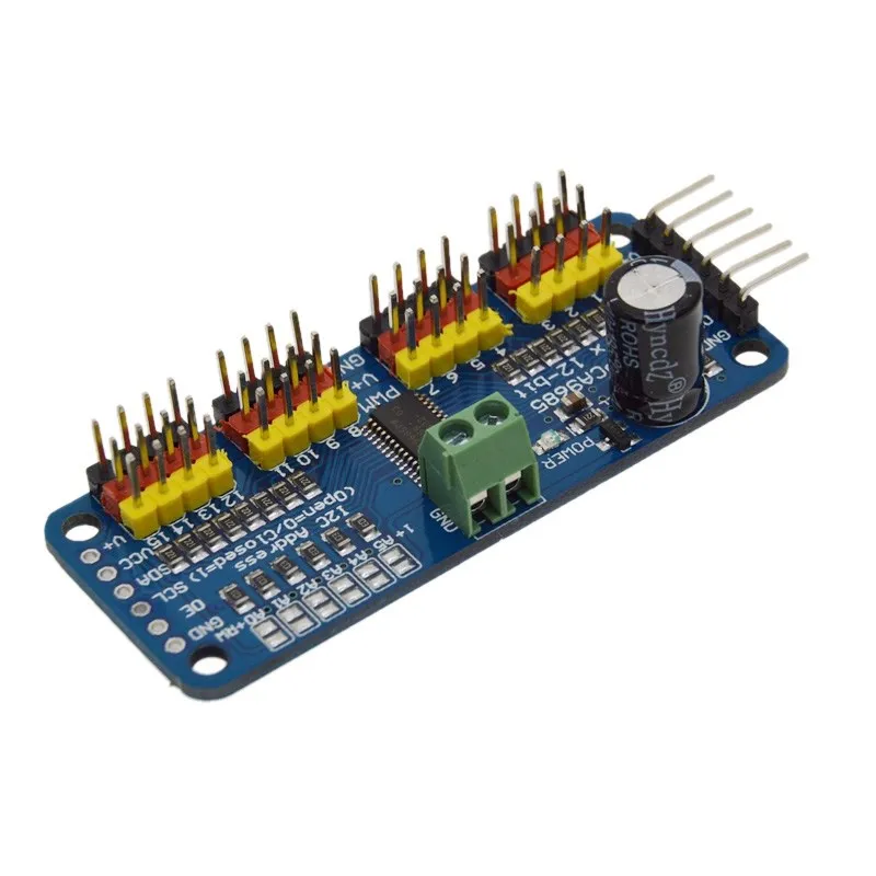 16-канальный 12-битный PWM/сервопривод-интерфейс I2C-PCA9685 для Arduino Raspberry Pi модуль