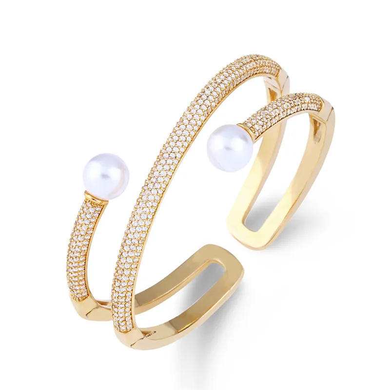 AAA CZ свадебные украшения золотой/Серебрянные хромированные длинные открытым