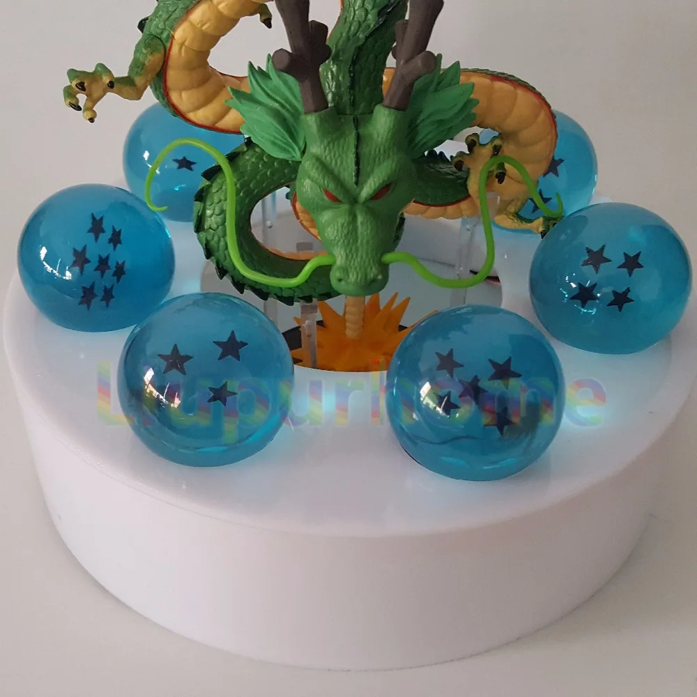Dragon Ball Z Shenron с синим светодиодным хрустальным шариком DIY дисплей набор аниме Dragon Ball Z Son Goku Led ночник Lampara Led