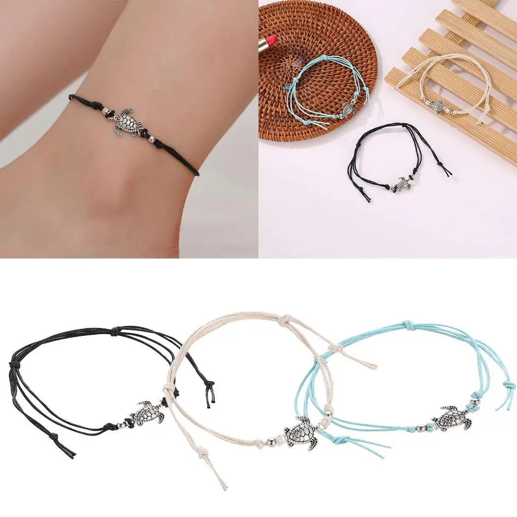 Женская мода черепаха форма веревка цепь ножной браслет ювелирные изделия