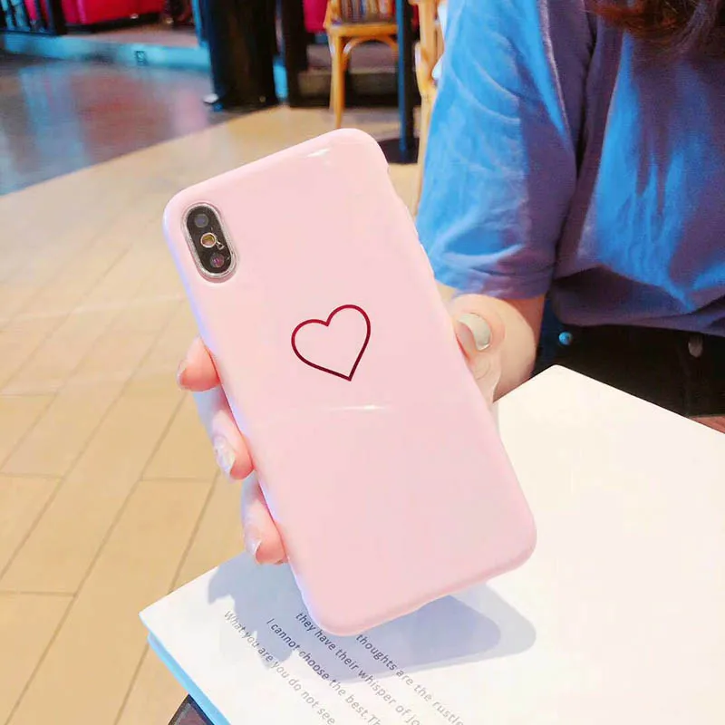 Kerzzil Glossy Letters Phone Case For iPhone 6 6s Plus King Queen Back Cover Love Heart Soft TPU Cases X 8 7 6S |