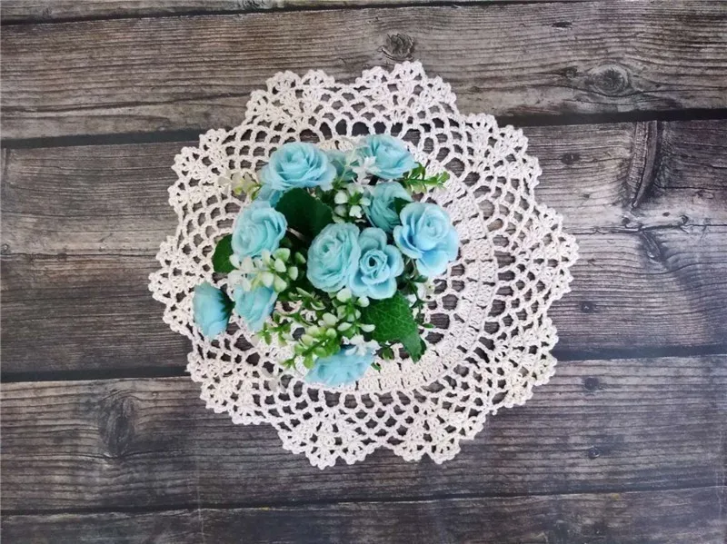 Роскошная белая хлопковая кофейная кружка настольная горка вязаная крючком