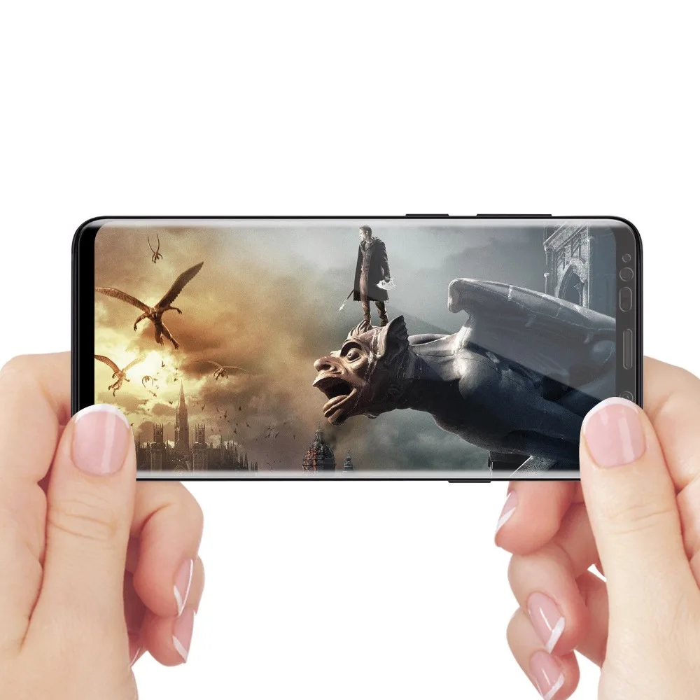 3D изогнутое закаленное стекло с полным покрытием для Samsung S8 S9 Plus Защитная пленка