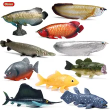 Oenux Ocean Fish Animals Model Simulation SeaLife Coelacanth Sailfish Action Figures PVC Aquarium Lifelike Educational Kids Toys