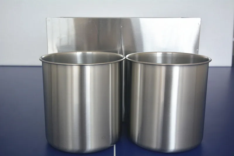 

2 Bucket Sauce Dispenser Pump Squeeze Condiment Dispensing Stainless Steel