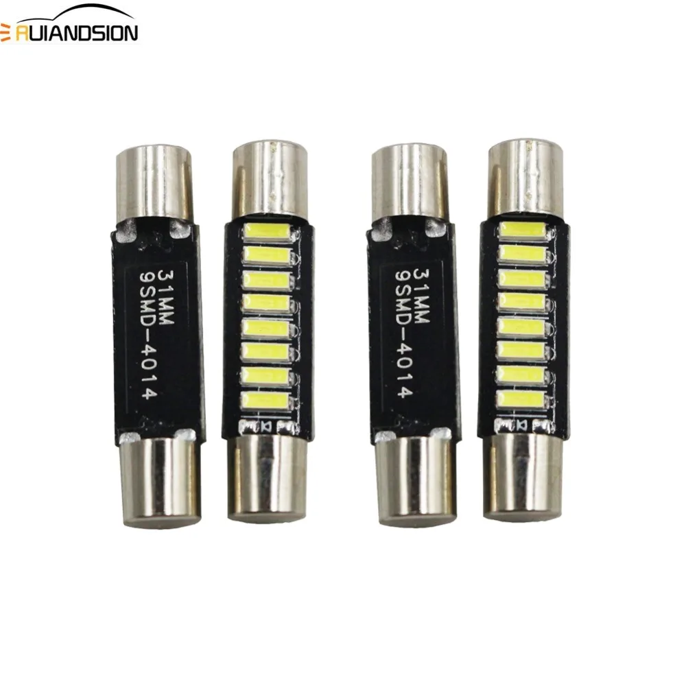 4x Белый 28 мм 31 4014 9SMD предохранитель косметическое зеркало светильник лампочка