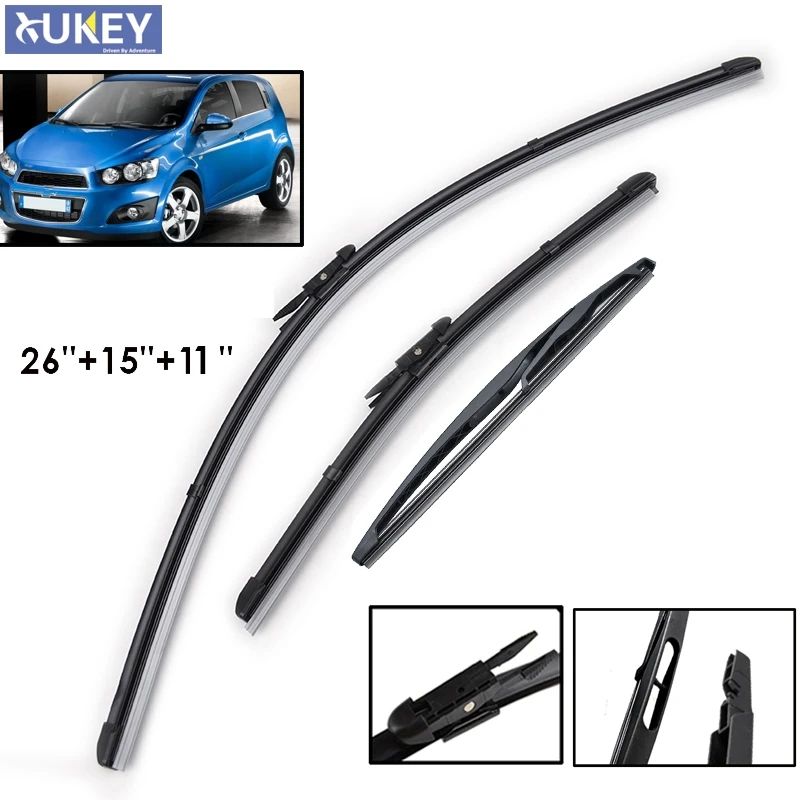 Xukey 26 &quot15&quot 11 &quotстеклоочистителей для Chevrolet Aveo Sonic лобовое стекло Holden Barina 2013 2014 2015