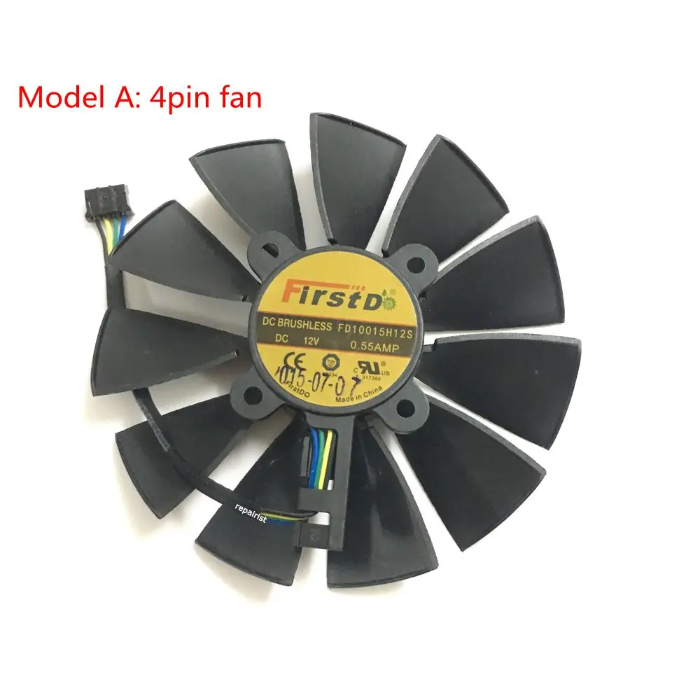 R9 380 380X GPU кулер VGA вентилятор для ASUS STRIX R9380 strix gtx 980 dc20c4gd5 Видеокарта