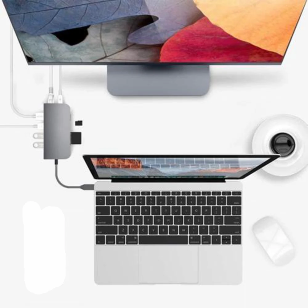 Высокая Скорость Multi порт Тип 8 в 1 usb C к HDMI USB 3 0 зарядки адаптер конвертер 3.1SD TF