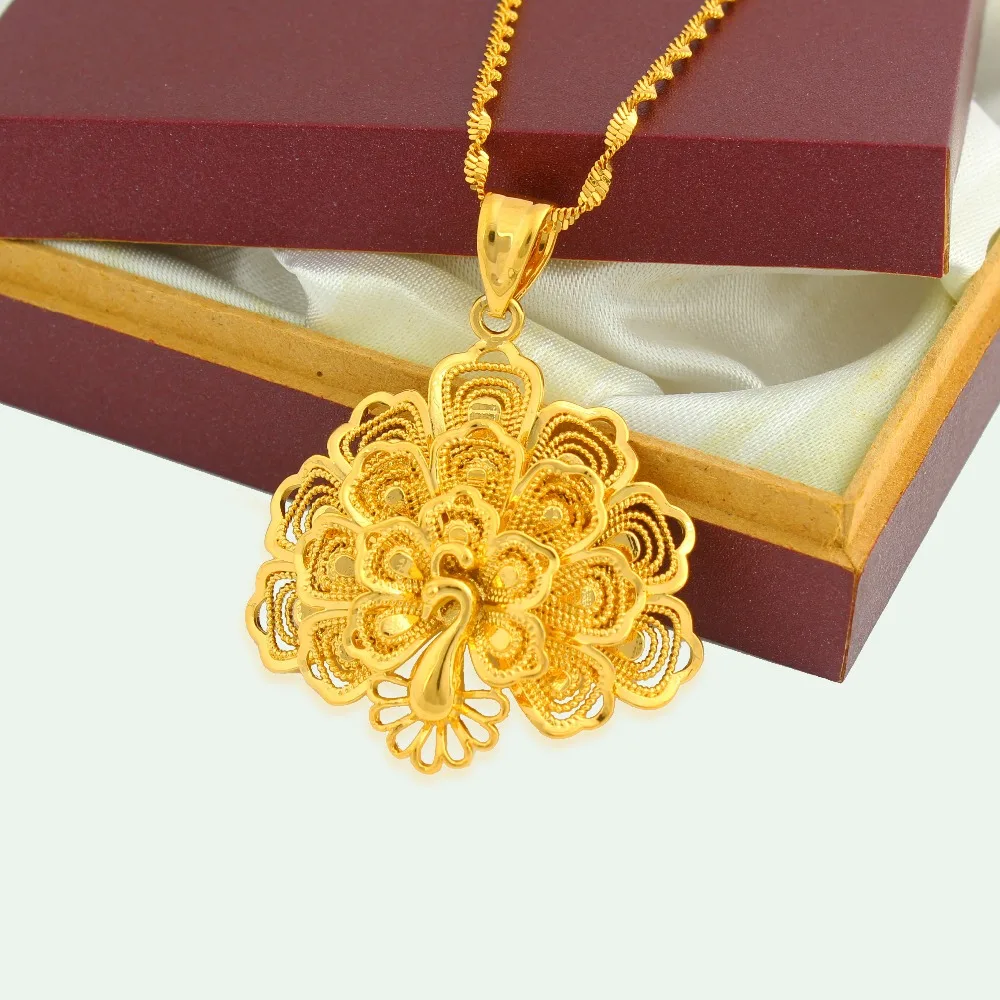 Новый Кулон павлина с ожерельем золотой цвет кулон ожерелье ювелирные изделия