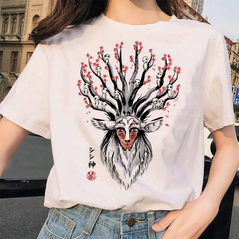 Totoro Унесенные призраками студия Ghibli femme Футболка японская женская ulzzang футболка аниме Хаяо Миядзаки женская футболка Харадзюку 90s