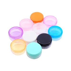 50 шт.лот 3g фотоемкость разных цветов маленькие пустые косметические многоразовые бутылки пластиковые тени для век для макияжа лица крем банка контейнеры RB03