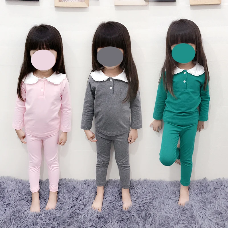 baby pajamas Suit Spring Summer girls Clothing set Kids cotton 2 pcs Children outfit home Tracksuit clothes for sleepwear | Детская