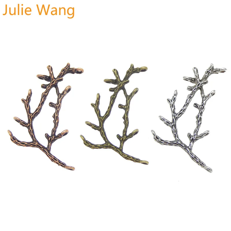 Julie Wang 6 шт. подвески из сплава винтажные ветки смешанных цветов ожерелье кулон