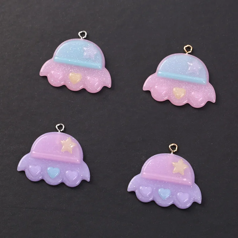 Подвески в виде НЛО из смолы 20 шт. 22*32 мм|resin charms|ufo charmcharm necklace |