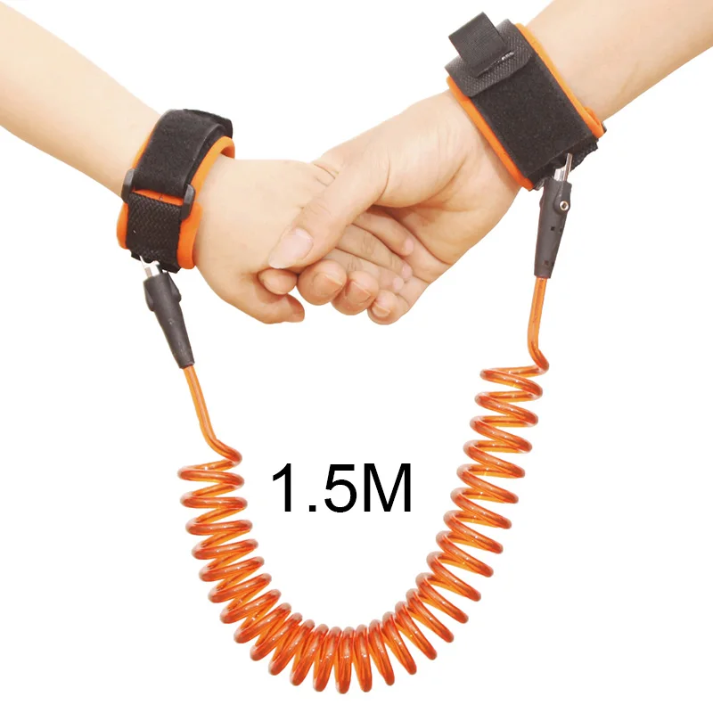 Orange 1.5M Анти-потерянный соединитель на запястье поводок для ребенка безопасности жгут для бандаж для беременных Веревка для детей на открытом воздухе ходячая рука пояс лента анти-потеря браслет - Цвет: Orange 1.5M