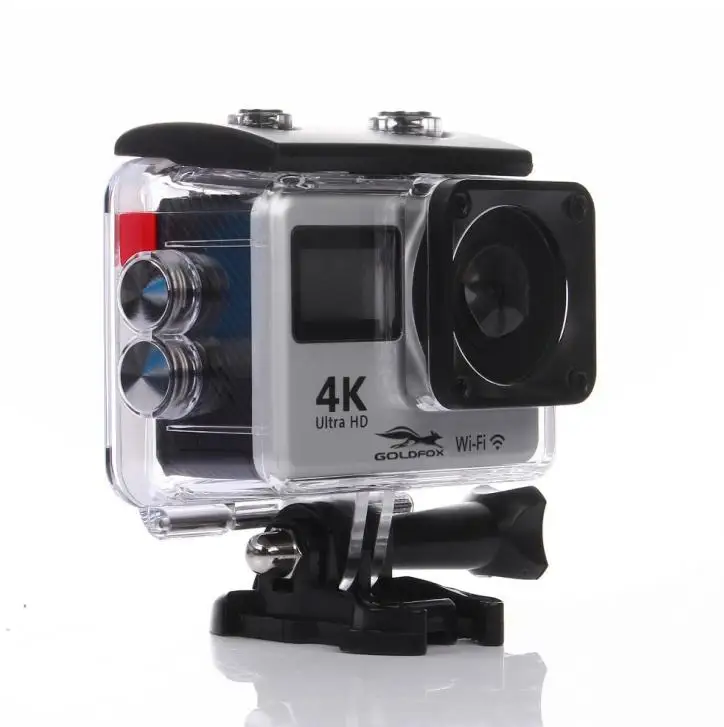 Серебристый Ультра HD 4K сенсорный экран экшн-камера Wifi 1080P двойной экран 170D Go Водонепроницаемая профессиональная камера 4K Спортивная камера Мини DVR Дистанционное управление - Цвет: Серебристый