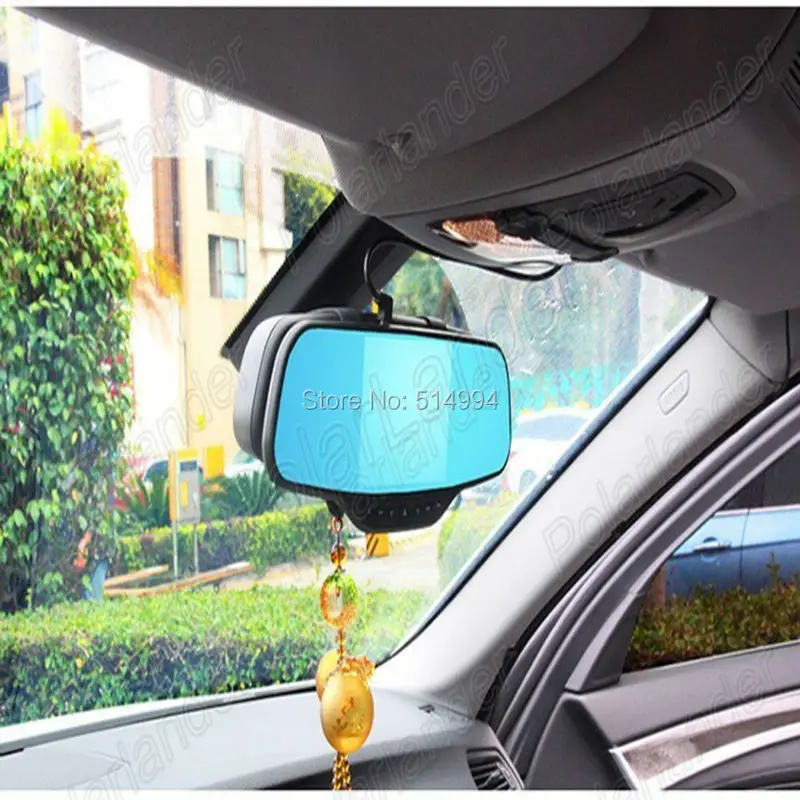 Зеркало видеорегистратор 4 3 дюйма с ночным видением и двойным объективом full hd