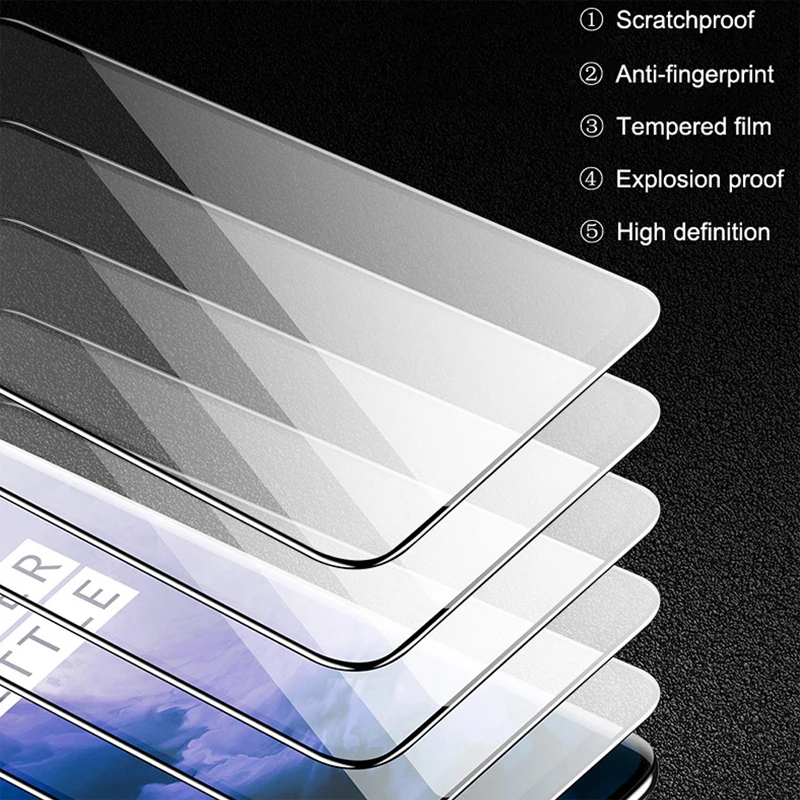 Защита для экрана 15D Oneplus 7 Pro закаленное стекло задняя крышка камеры Защитная