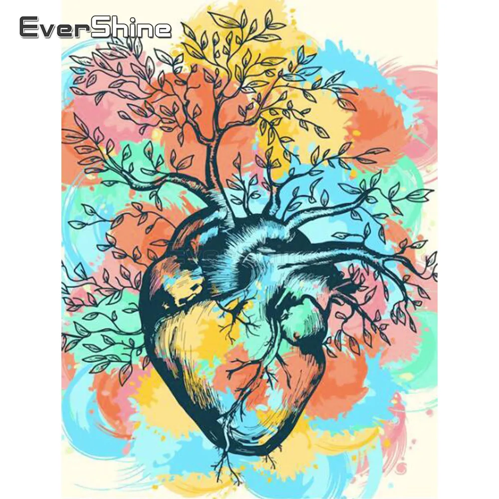 EverShine 5D DIY Алмазная вышивка сердце Картина Стразы мозаика Вышивка крестом