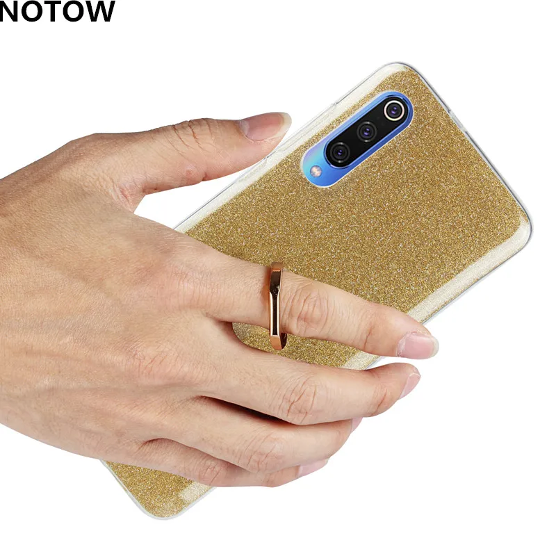 Мягкий блестящий чехол для телефона NOTOW flash задняя сторона из ТПУ с подставкой Xiaomi