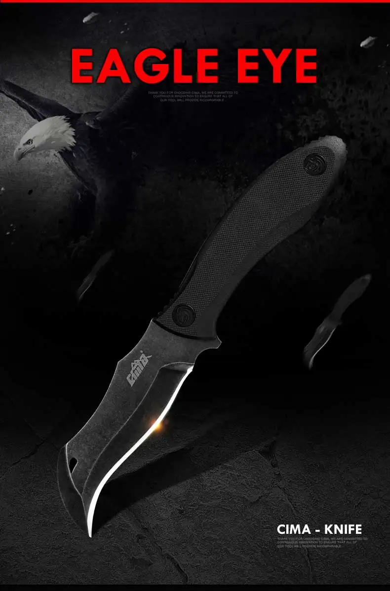 CIMA C896 пластичный монтаж, фиксированным лезвием Ножи уникальный дизайн curve тактический нож боевой